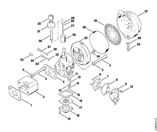 Motorne kose (FS) FS 90 - 4117 Uplinjac, zracni filter della Marca Stihl