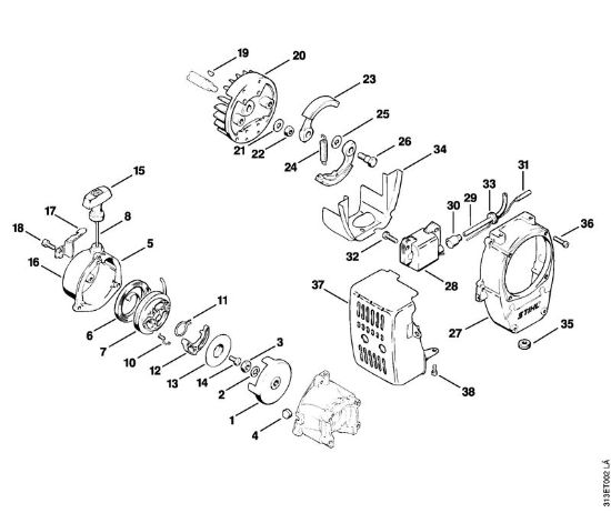 Motorne kose (FS) FS 90 - 4117 Zagonska naprava della Marca Stihl