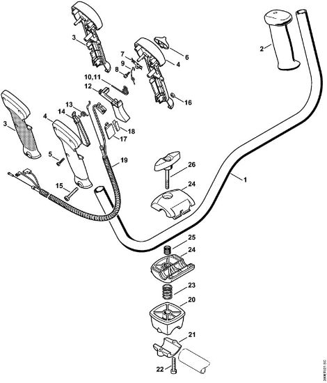 Motorne kose (FS) FS 90 - 4180 Dvojni rocaj della Marca Stihl