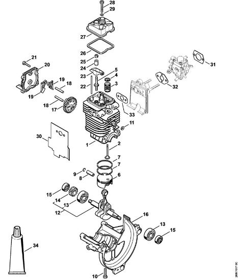 Motorne kose (FS) FS 90 R - 4180 Pogon Ã˜ 38 mm della Marca Stihl