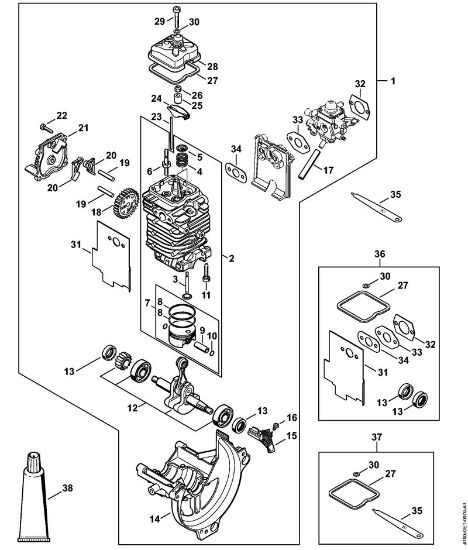 Motorne kose (FS) FS 91 R Pogon Ã˜ 38 mm della Marca Stihl