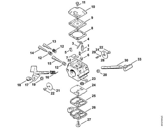 Motorne kose, ki se nosijo na hrbtu (FR) FR 106 Uplinjac SK5, C1Q-SK5 della Marca Stihl