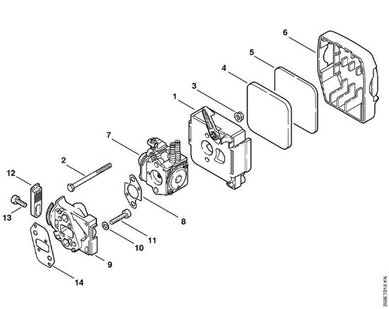 Motorne kose, ki se nosijo na hrbtu (FR) FR 125 SEA Zracni filter FR 125 della Marca Stihl