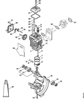 Motorne kose, ki se nosijo na hrbtu (FR) FR 130 T Pogon Ã˜ 43 mm della Marca Stihl