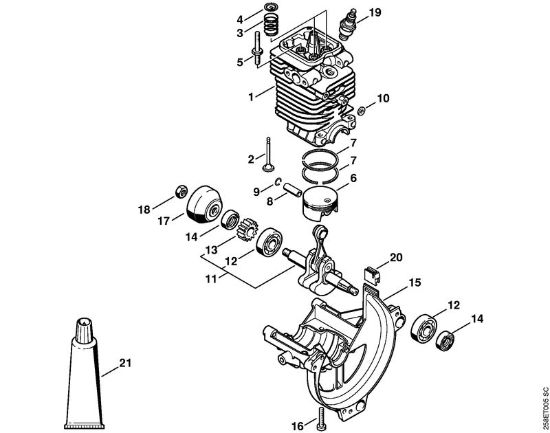 Motorne kose, ki se nosijo na hrbtu (FR) FR 130 T Valj, kad sklopke della Marca Stihl