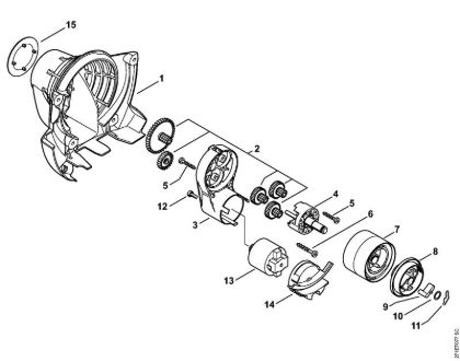 Motorne kose, ki se nosijo na hrbtu (FR) FR 480 C-F (4128) Zagonska naprava FR 480 C della Marca Stihl