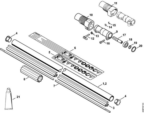 Motorne kose, ki se nosijo na hrbtu (FR) FR 85 Rocaj FR 85 (17.2001) della Marca Stihl