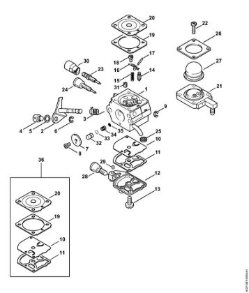 Motorne kose, ki se nosijo na hrbtu (FR) FR 85 T Pokrov 4137/23 BR della Marca Stihl