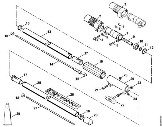 Motorne kose, ki se nosijo na hrbtu (FR) FR 85 T Rocaj FR 85 T della Marca Stihl
