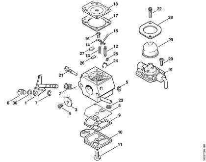Motorne kose, ki se nosijo na hrbtu (FR) FR 85 T Uplinjac C1Q-S45 (16.2001) della Marca Stihl