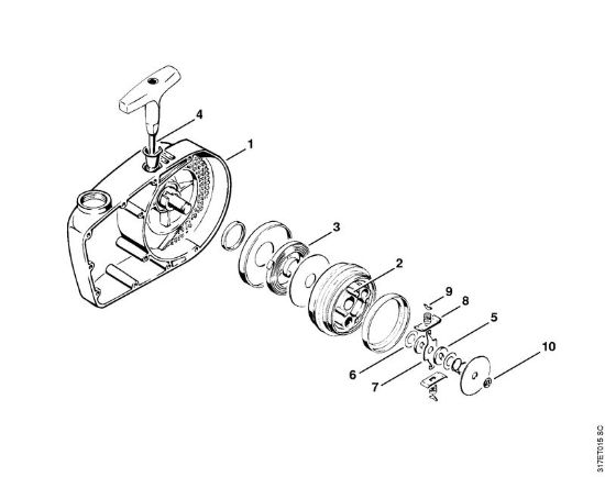 Obrezovalnik (FS) FS 410 (4110) Zagonska naprava   5 816 400 (27.79) della Marca Stihl