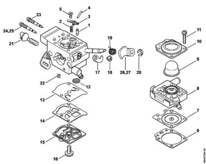 Obrezovalnik (FS) FS 410 C-E Uplinjac WTF-10, WTF-11, WTF-5, WTF-6 della Marca Stihl