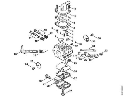 Obrezovalnik (FS) FS 450-K Uplinjac C1Q-S33 (19.1998) della Marca Stihl