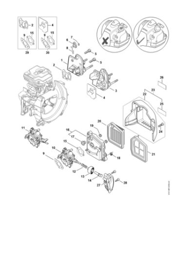 Slika Vmesna prirobnica, zracni filter FS 460 RC-EM