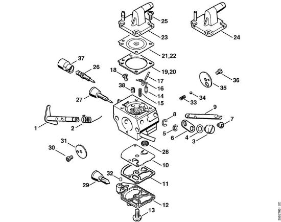 Obrezovalnik (FS) FS 480-W Uplinjac C1Q-S156, C1Q-S117 della Marca Stihl