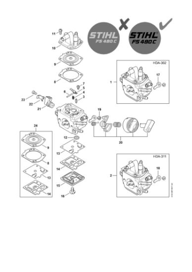 Slika Uplinjac HDA-302, HDA-311 FS 490 C-EM K