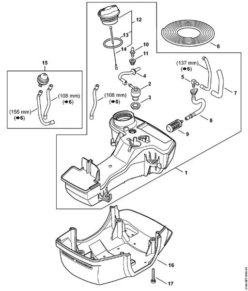 Obrezovalnik (FS) FS 510 C-EM Rezervoar za gorivo della Marca Stihl