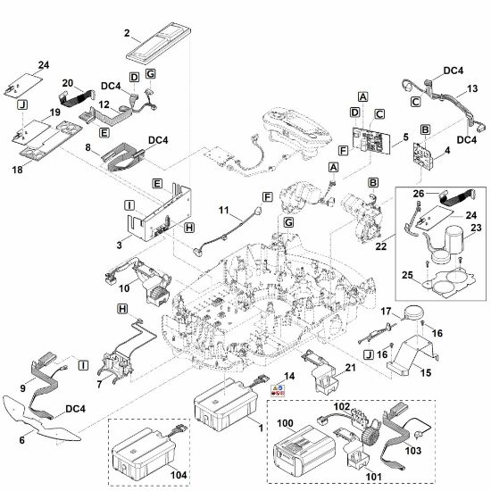 Slika E - Elektricni deli RMI 632.0 PC