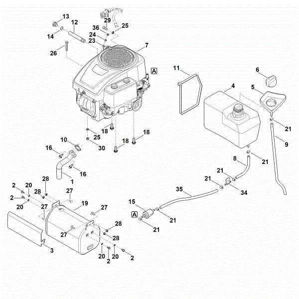 Slika G - Motor, rezervoar RT 4097.1 SX
