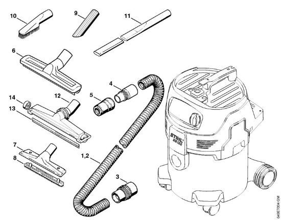 Usisivaci (SE) SE 122 E Posebni pribor della Marca Stihl