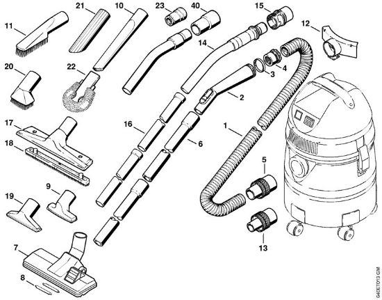 Usisivaci (SE) SE 90 Orodja, posebni pribor della Marca Stihl