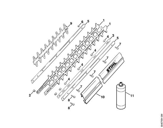Å karje za živo mejo (HS) HS 246 HS 246 nož della Marca Stihl