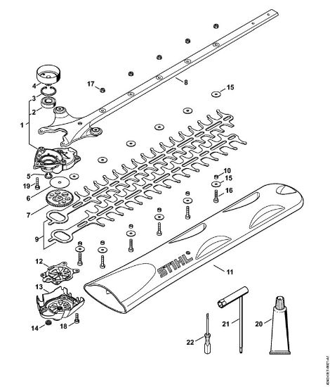 Å karje za živo mejo (HS) HS 46 C-E Gonilo, naprava za rezanje 450 mm della Marca Stihl