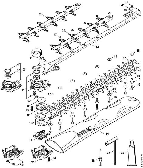 Å karje za živo mejo (HS) HS 56 C-E Gonilo, naprava za rezanje HS 56 C-E della Marca Stihl