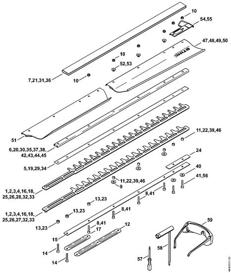 Å karje za živo mejo (HS) HS 81 RC-E Naprava za rezanje HS 86 della Marca Stihl