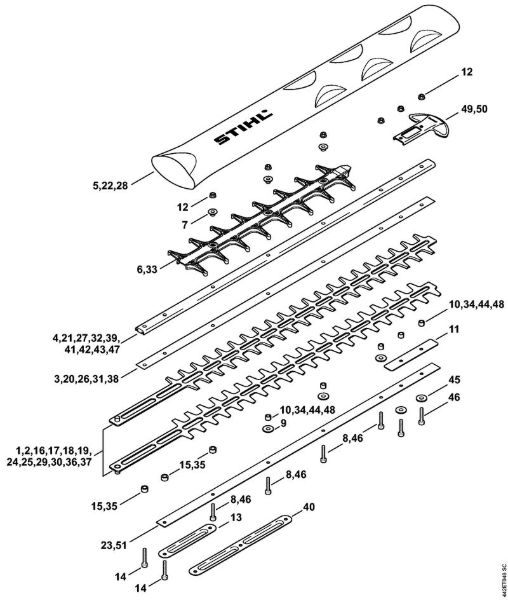 Å karje za živo mejo (HS) HS 81 T Naprava za rezanje HS 81 della Marca Stihl