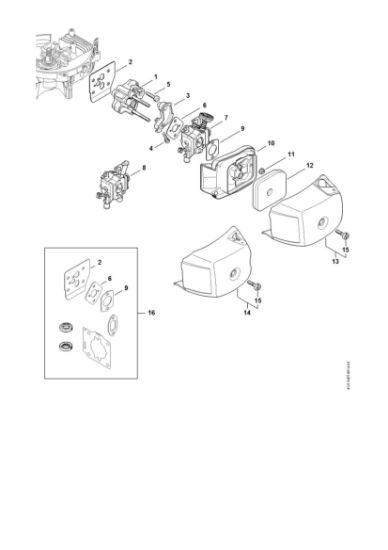 Slika Vmesna prirobnica, zracni filter HS 82 RC-E