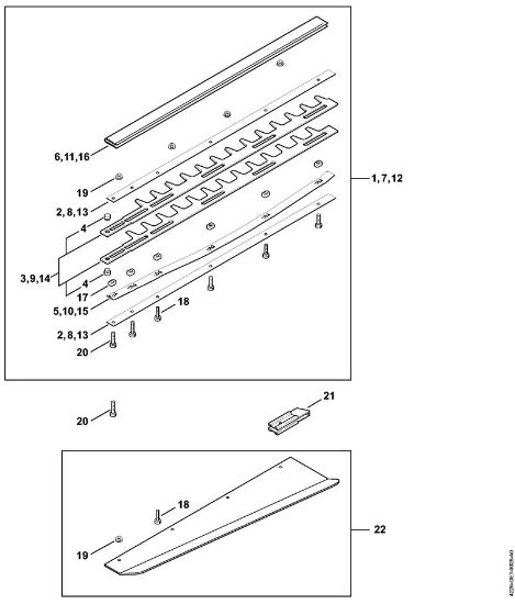 Å karje za živo mejo (HS) HS 85 Naprava za rezanje HS 85   1 45 528 443 (46.1999) della Marca Stihl
