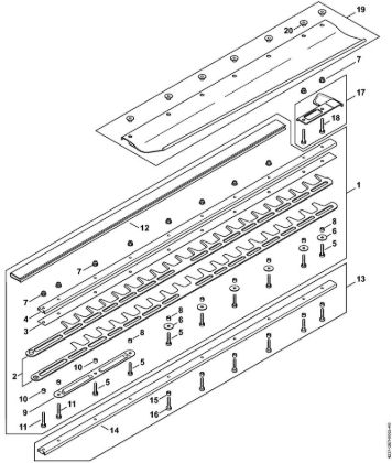 Å karje za živo mejo (HS) HS 87 R Naprava za rezanje 750 mm R (41.2018) della Marca Stihl