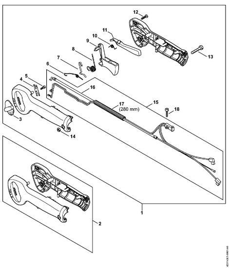 Å karje za živo mejo (HS) HS 87 T Upravljalni rocaj HS 87 della Marca Stihl