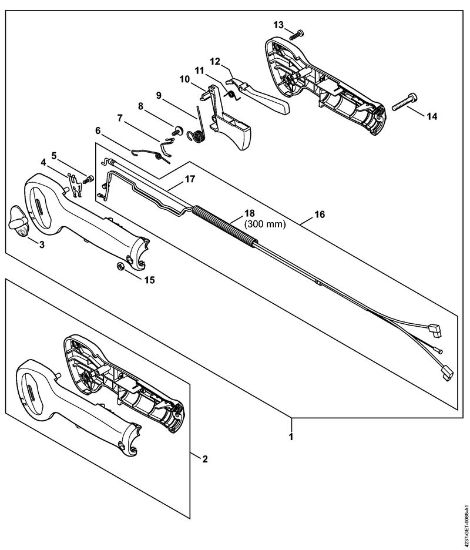 Å karje za živo mejo (HS) HS 87 T Upravljalni rocaj HS 87 (41.2018) della Marca Stihl