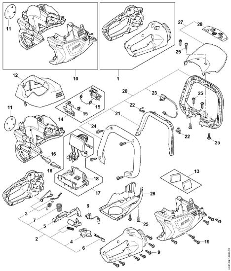 Slika Ohišje rocaja, Ohišje motorja, Elektronski modul HSA 100.0