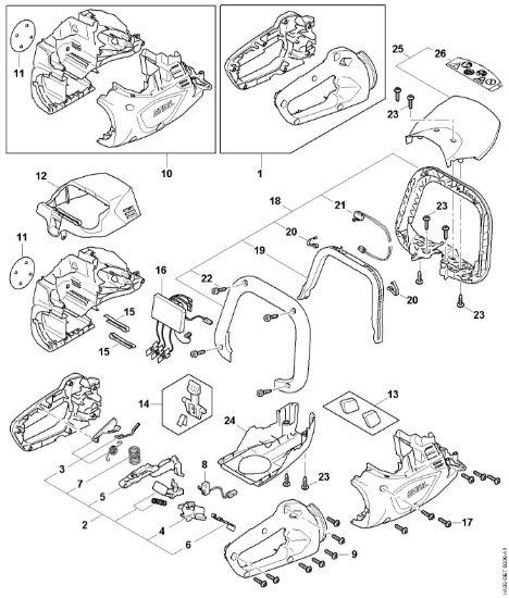 Slika Ohišje rocaja, Ohišje motorja, Elektronski modul HSA 60.0