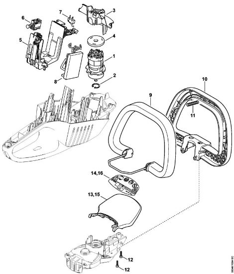 Akumulatorske škarje za živo mejo (HSA) HSA 86 Elektromotor, elektronski modul, preklopna rocica della Marca Stihl