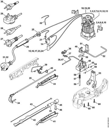 Elektricne škarje za živo mejo (HSE) HSE 61 Elektromotor della Marca Stihl