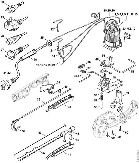 Elektricne škarje za živo mejo (HSE) HSE 71 Elektromotor della Marca Stihl