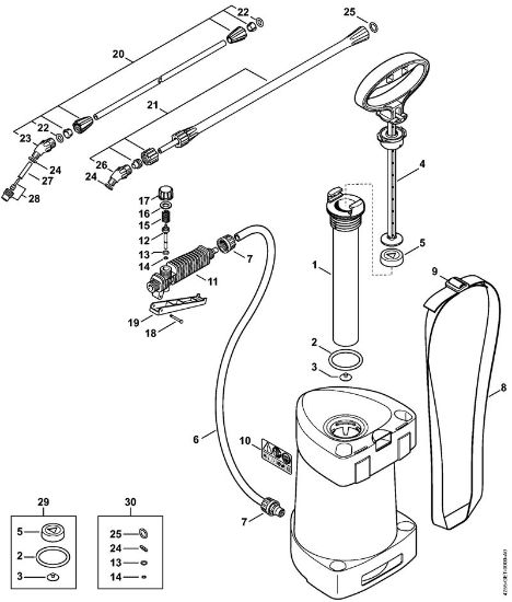 Å kropilnice (SG) SG 21 Pištola, brizgalna cev della Marca Stihl