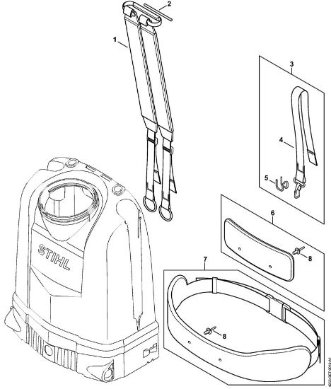 Å kropilnice (SG) SG 51 Nosilni pas della Marca Stihl