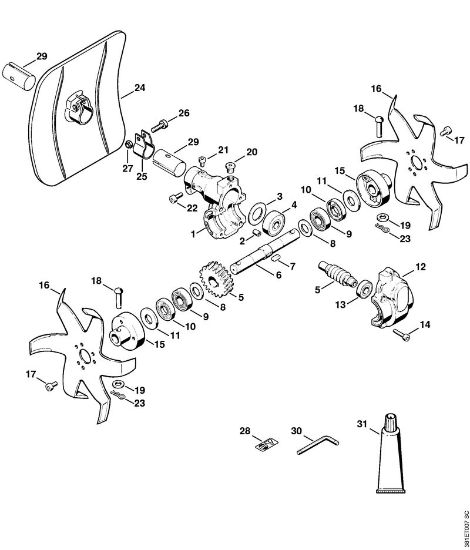 BC 3, BC 20, BC 30, BC 35, BC 40 BC 35 Kultivator BC 3, 20, 30, 35 della Marca Stihl