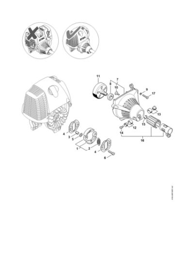Slika Sklopka, ohišje ventilatorja   508613634 HT 101
