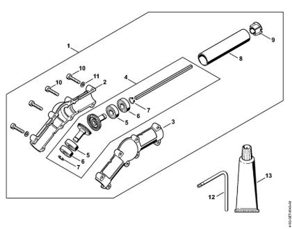 Višinski obvejevalnik (HT) HT 132 Kotni prenosnik della Marca Stihl