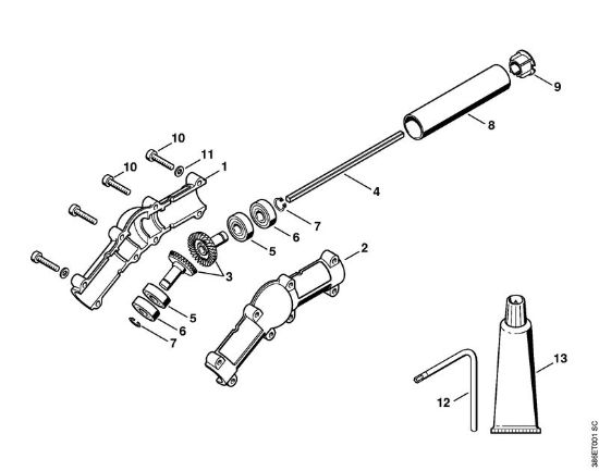 Višinski obvejevalnik (HT) HT 56 C-E Kotni prenosnik della Marca Stihl