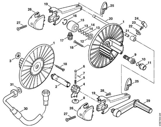 Bencinski visokotlacni cistilnik (RB) RB 402 Navijalni boben cevi della Marca Stihl