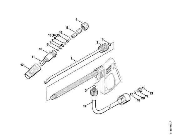 Elektricni visokotlacni cistilnik (RE) RB 220 K Brizgalna cev della Marca Stihl