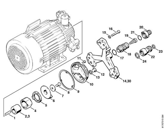 Elektricni visokotlacni cistilnik (RE) RB 400 K Ohišje crpalke della Marca Stihl