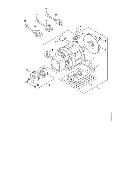 Slika Elektromotor, prikljucni kabel RE 100